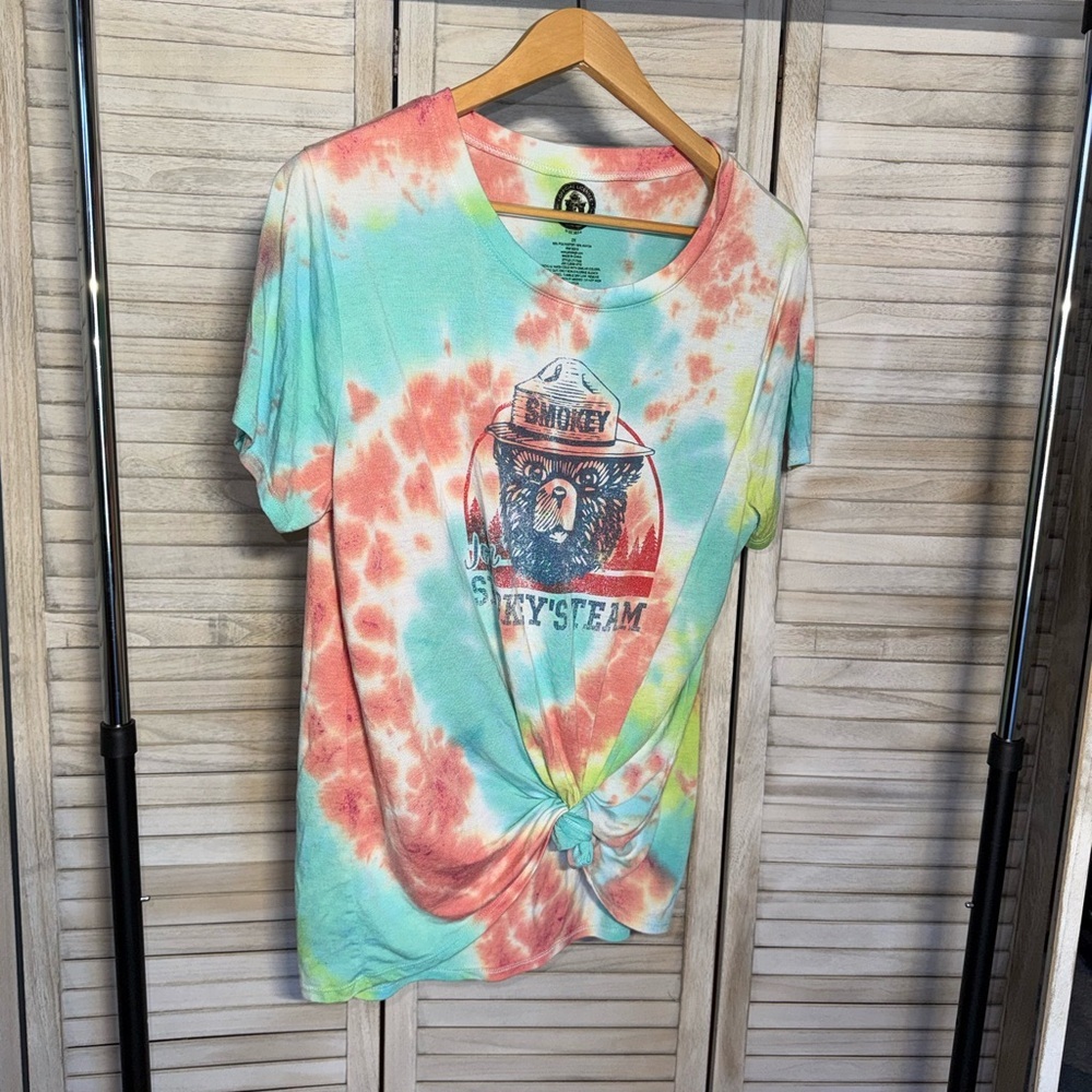 Smokey Bear Tie-Dye Short Sleeve Tee
